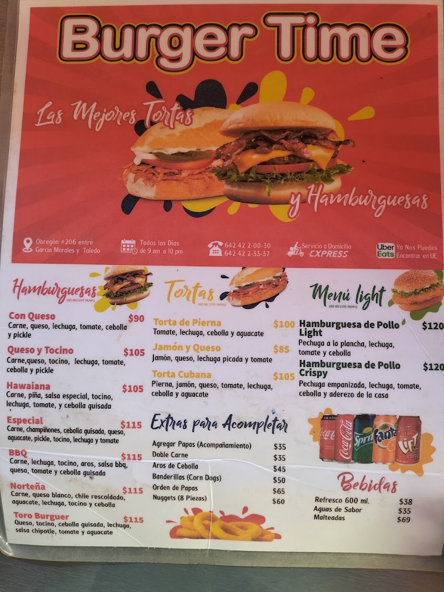 Burger Time Menu - Image 1
