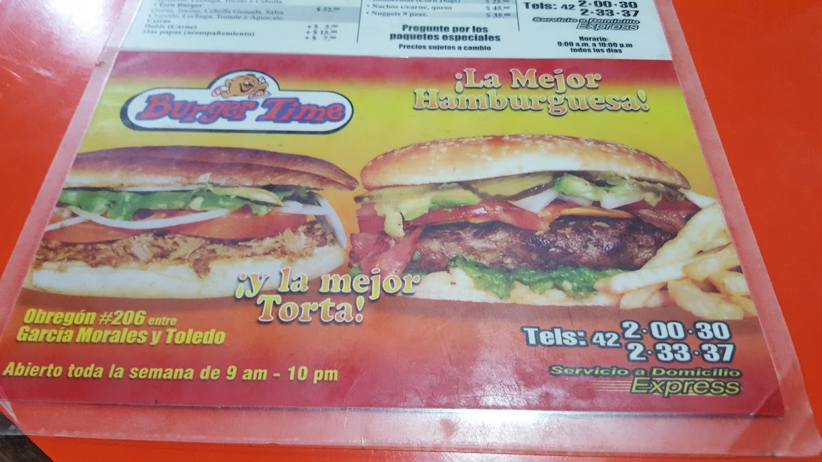 Burger Time Menu - Image 2